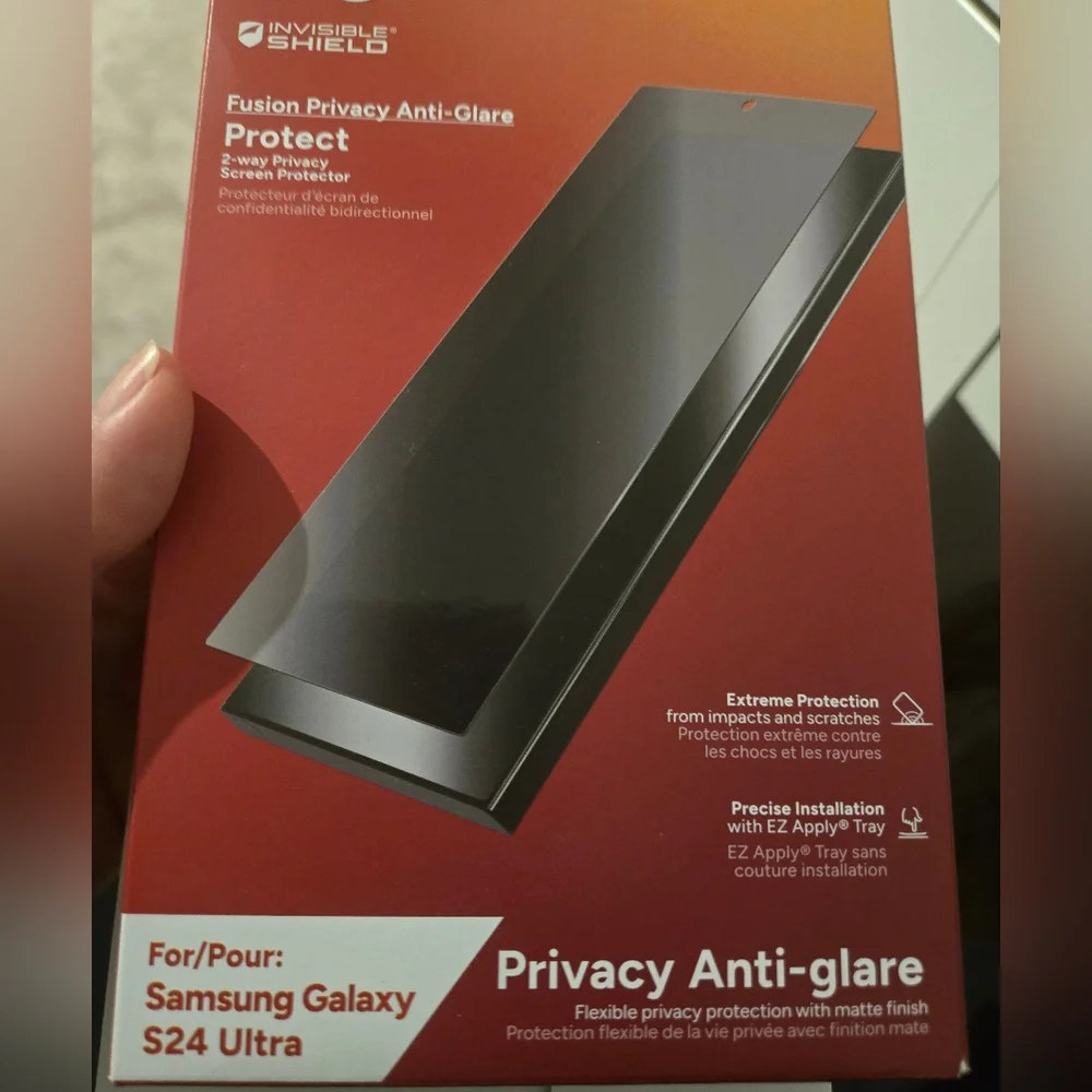 TWO ZAGG Fusion Privacy Screen Protector For Samsung 24 Ultra Phone